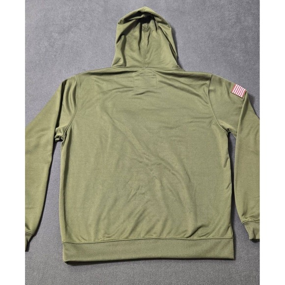 Wonder Woman Hoodie Jacket Green We Salute The Troops Military Six Flags Large - Picture 7 of 8